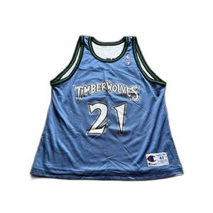VTG REVERSIBLE NBA TIMBERWOLVES KEVIN BARNETT CHAMPION BASKETBALL JERSEY